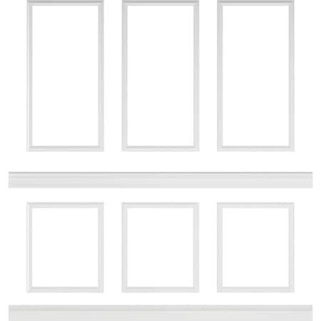 Ekena Millwork Wainscot Paneling Kit, Urethane, 94-1/2 in L, Factory Primed WPKUST012P108